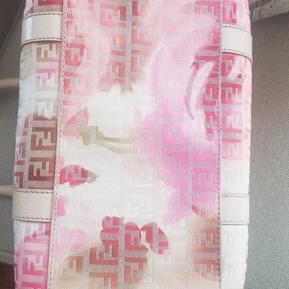 Fendi RARE Limited Edition Floral Zucchino Vitello Bauletto Boston Bag - Picture 7 of 16